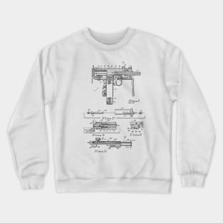 Machine Gun Adaptor Vintage Patent Hand Drawing Crewneck Sweatshirt